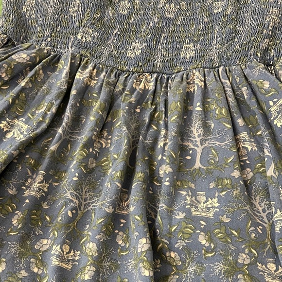 Torrid Plus Size 2 Outlander Mini Challis Smocked Floral Tree Dress with Pockets - Picture 11 of 14